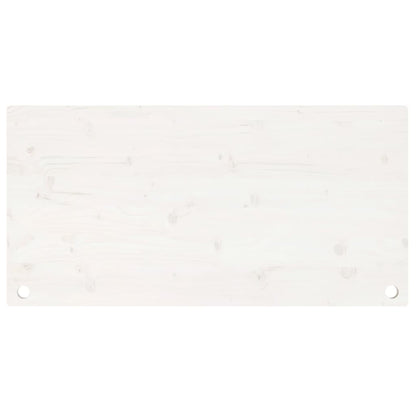 Schreibtischplatte Weiß 110x55x2,5 cm Massivholz Kiefer