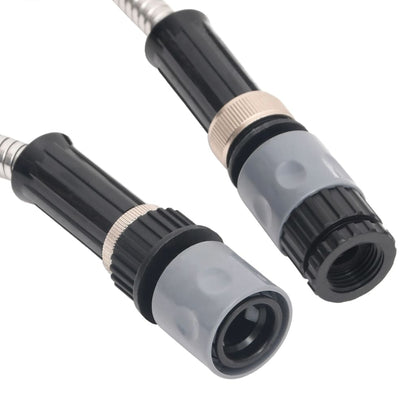 Gartenschlauch mit Sprühdüse Silbern 0,6" 15 m Edelstahl