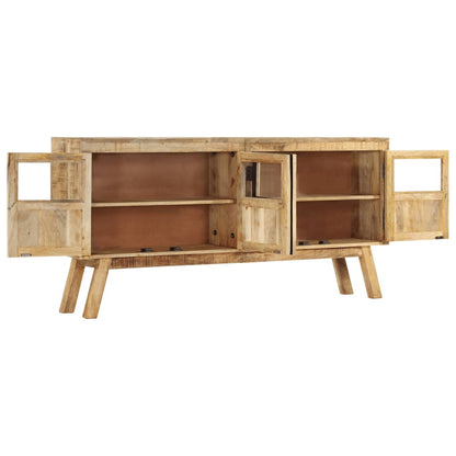 Sideboard Braun und Schwarz 160x30x76 cm Massivholz Mango