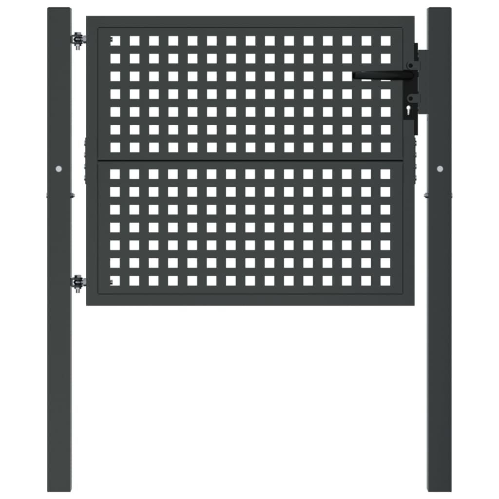 Gartentor Anthrazit 105x125 cm Stahl