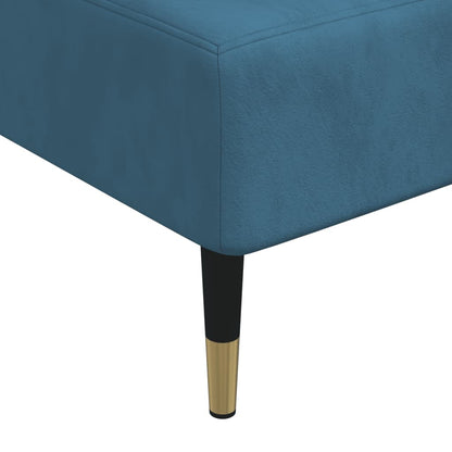 Chaiselongue Blau Samt