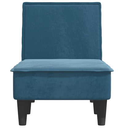 Chaiselongue Blau Samt