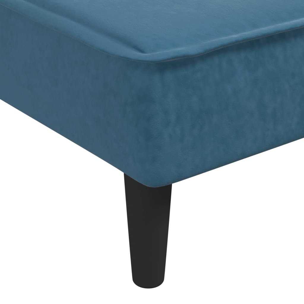 Chaiselongue Blau Samt