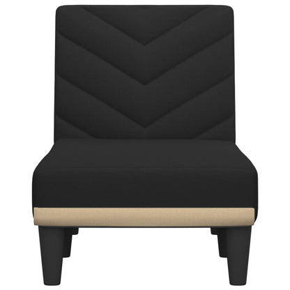 Chaiselongue Schwarz Stoff