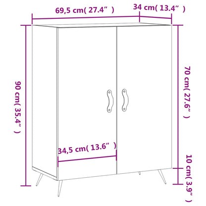 Sideboard Weiß 69,5x34x90 cm