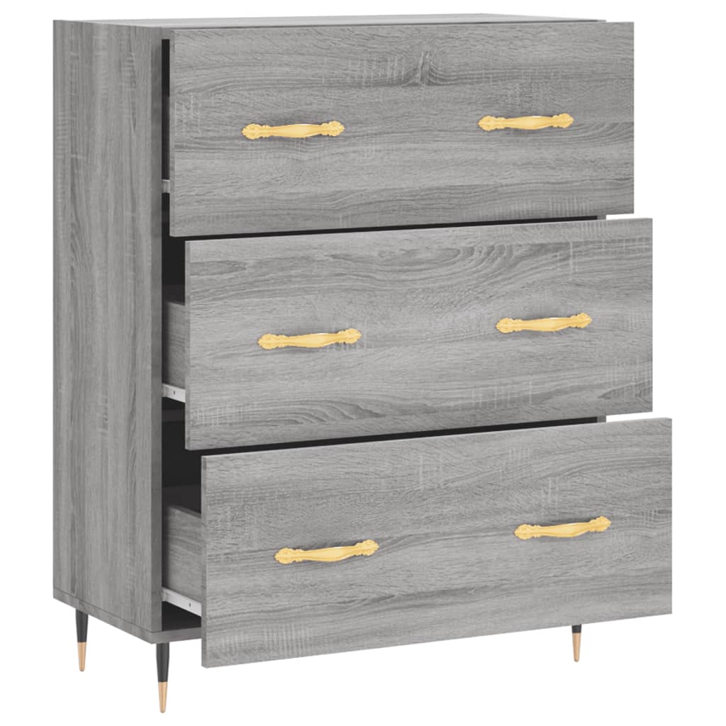 Sideboard Grau Sonoma 69,5x34x90 cm Holzwerkstoff