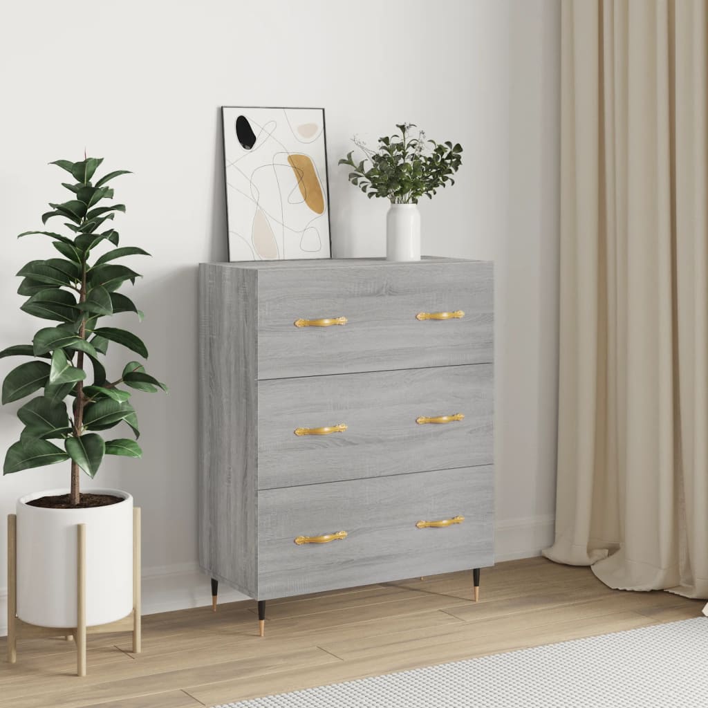 Sideboard Grau Sonoma 69,5x34x90 cm Holzwerkstoff