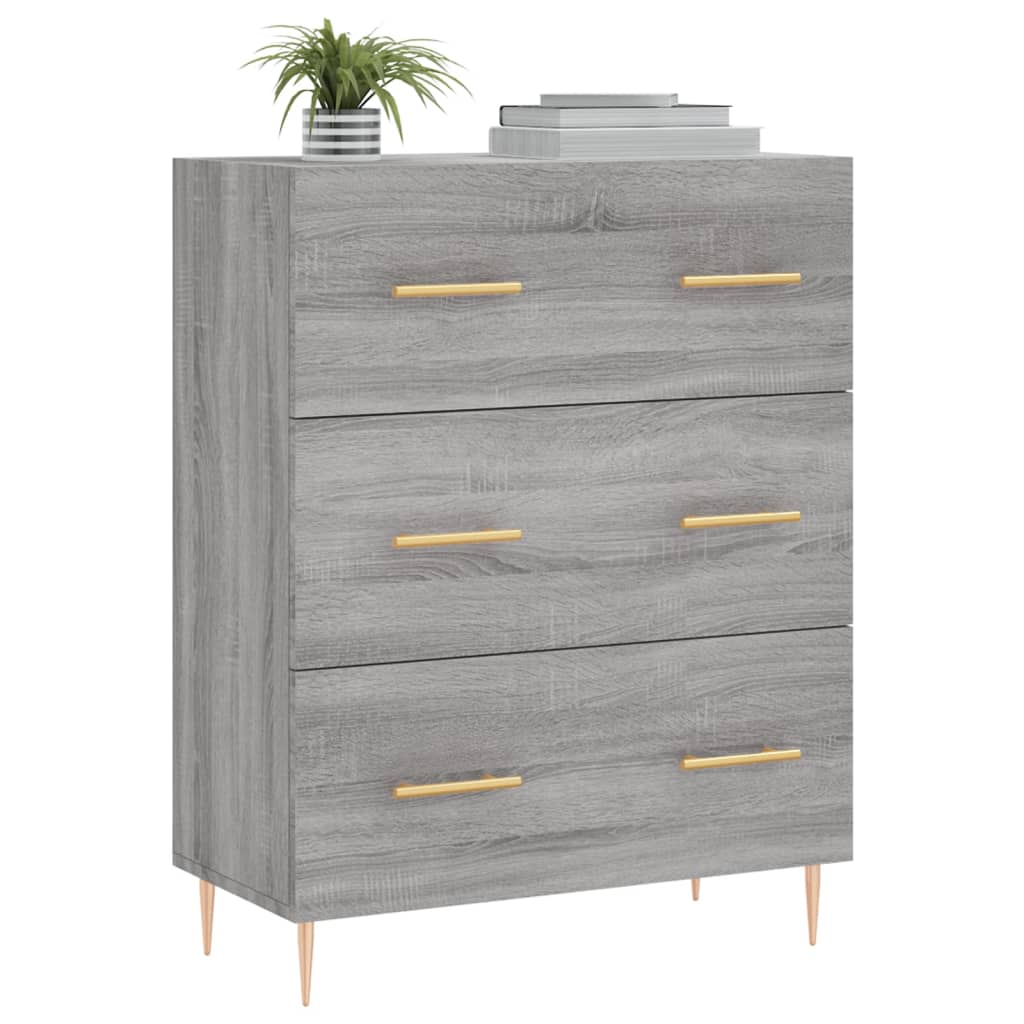 Sideboard Grau Sonoma 69,5x34x90 cm Holzwerkstoff