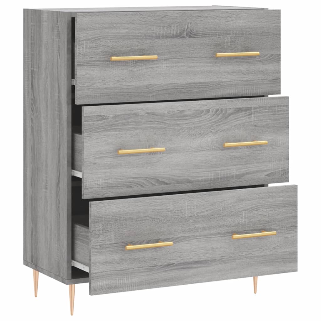 Sideboard Grau Sonoma 69,5x34x90 cm Holzwerkstoff