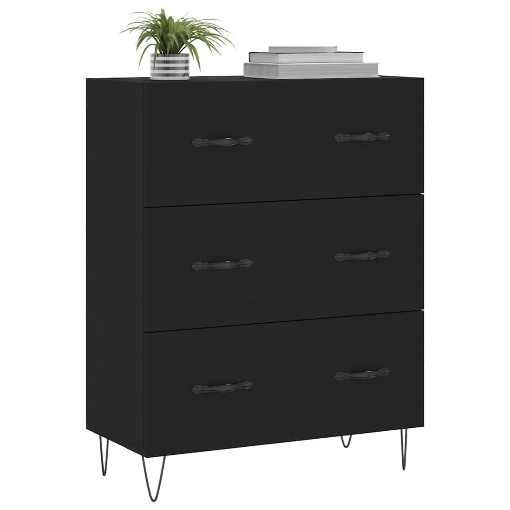 Sideboard Schwarz 69,5x34x90 cm Holzwerkstoff