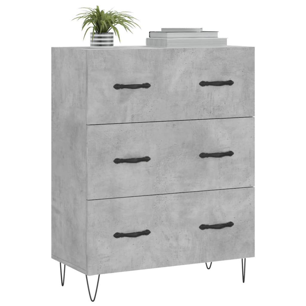 Sideboard Betongrau 69,5x34x90 cm Holzwerkstoff