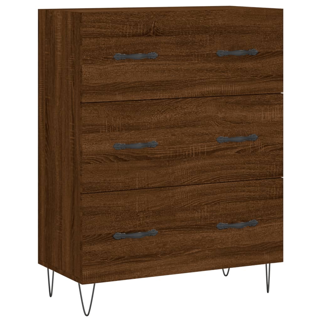 Sideboard Braun Eichen-Optik 69,5x34x90 cm Holzwerkstoff