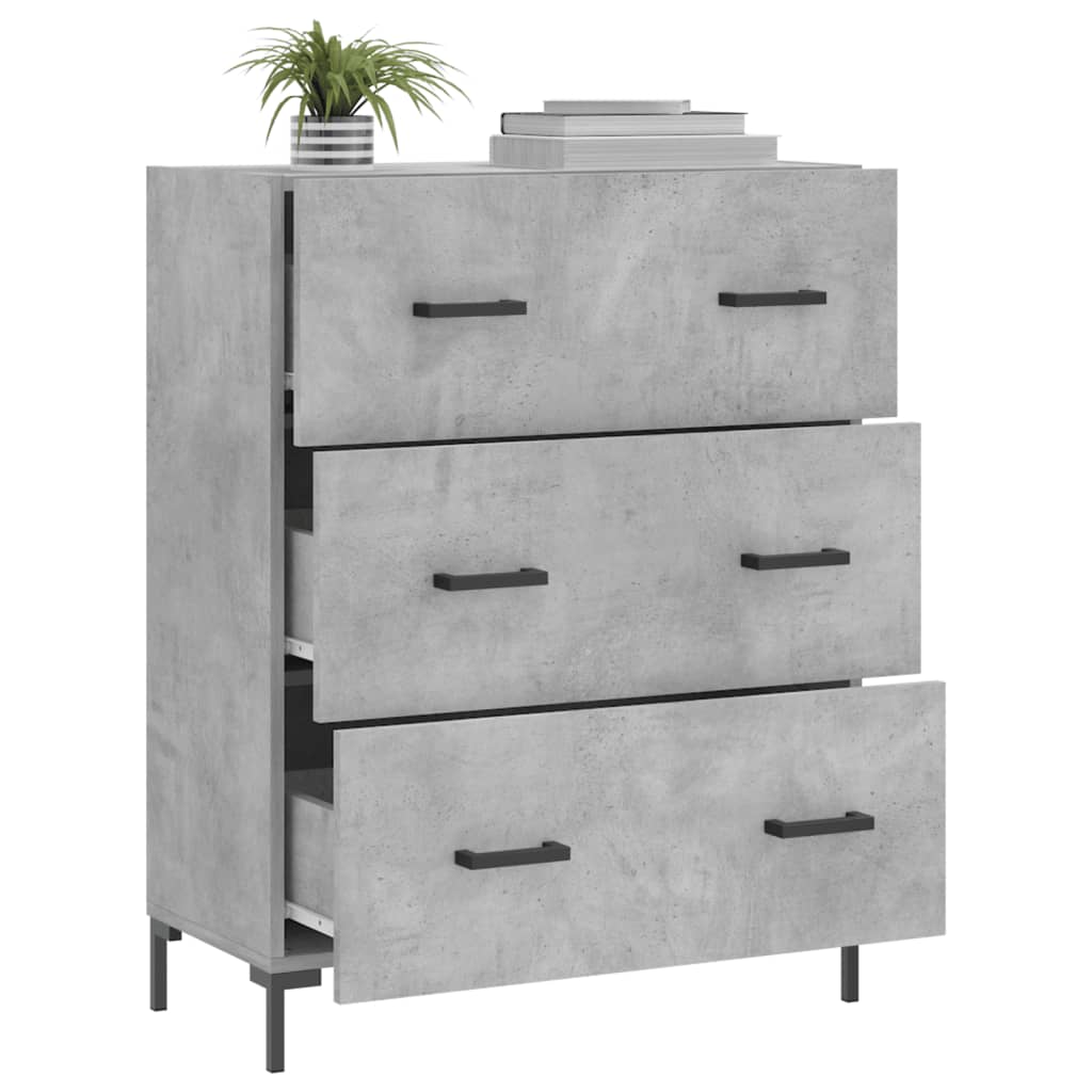 Sideboard Betongrau 69,5x34x90 cm Holzwerkstoff