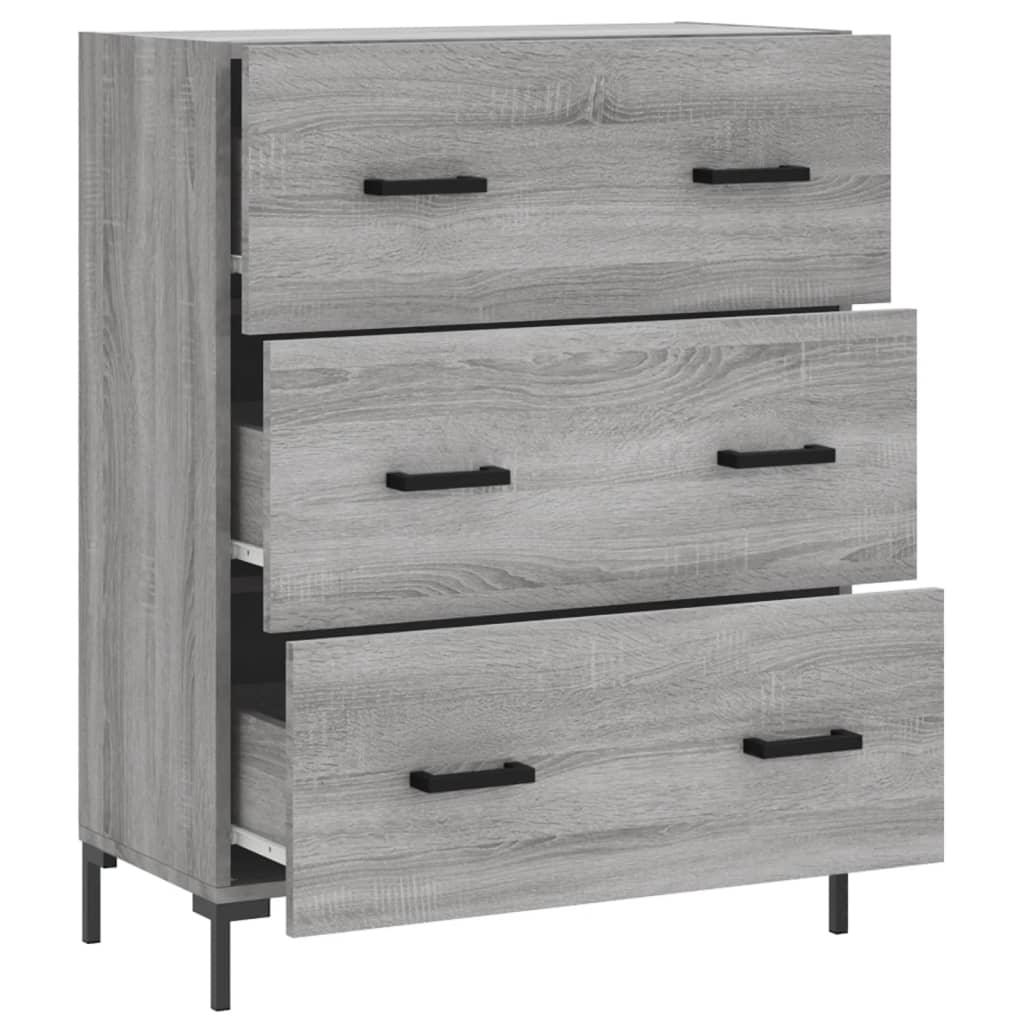 Sideboard Grau Sonoma 69,5x34x90 cm Holzwerkstoff