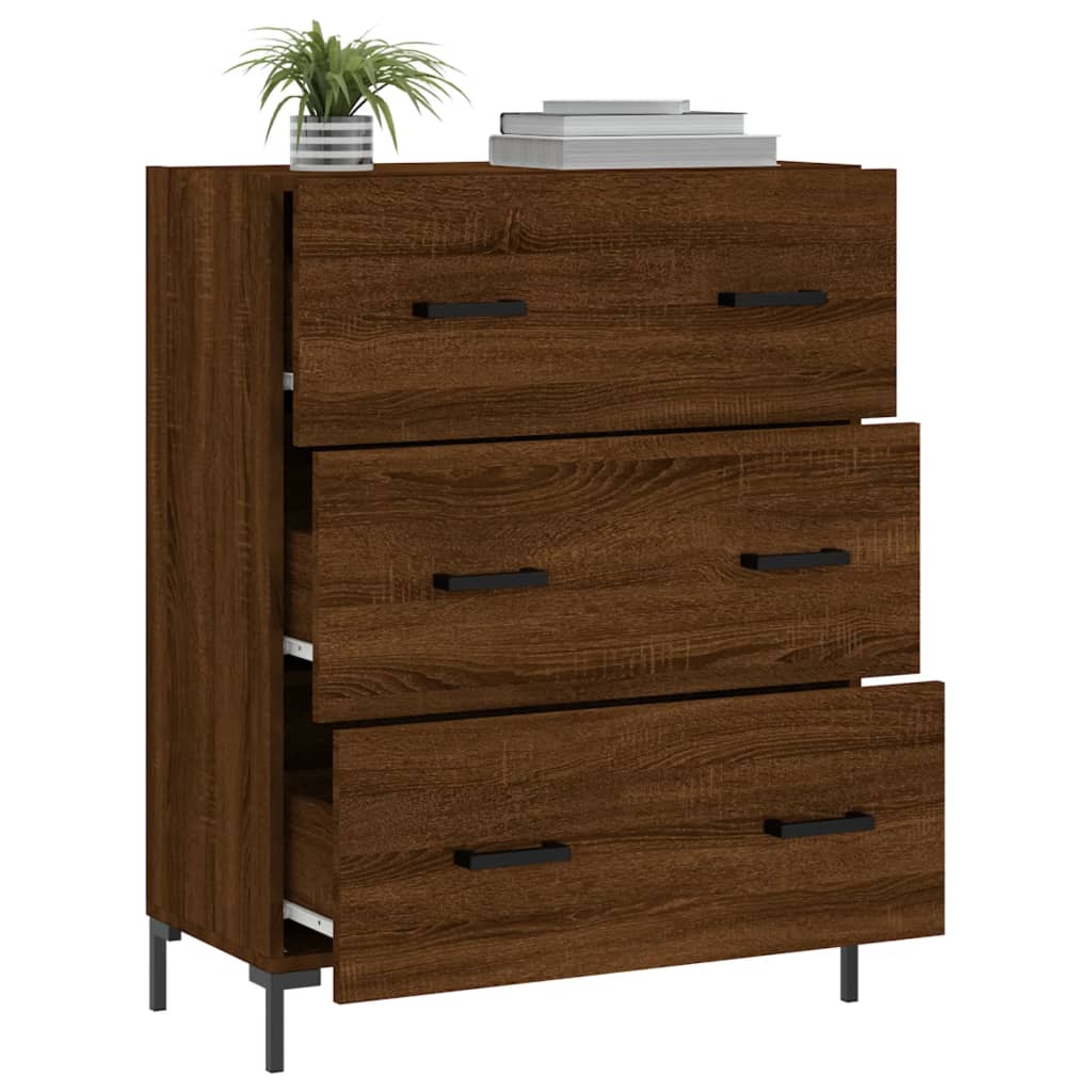 Sideboard Braun Eichen-Optik 69,5x34x90 cm Holzwerkstoff