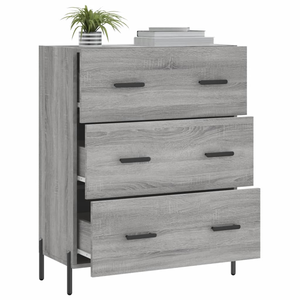 Sideboard Grau Sonoma 69,5x34x90 cm Holzwerkstoff