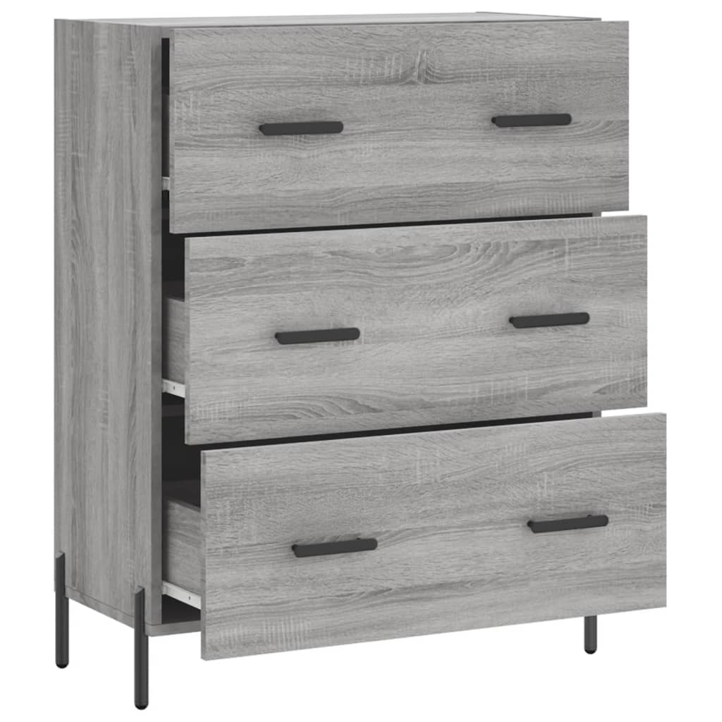 Sideboard Grau Sonoma 69,5x34x90 cm Holzwerkstoff