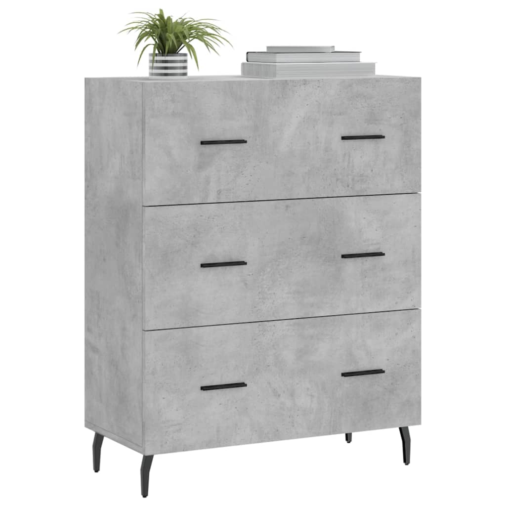 Sideboard Betongrau 69,5x34x90 cm Holzwerkstoff