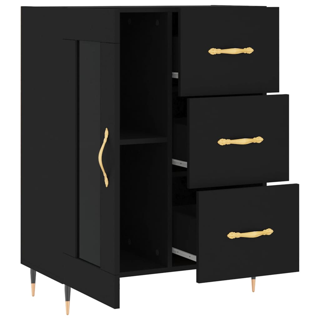 Sideboard Schwarz 69,5x34x90 cm Holzwerkstoff