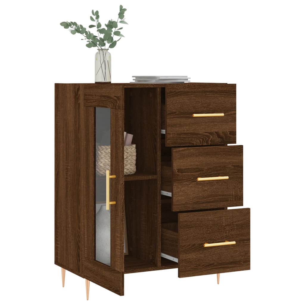 Sideboard Braun Eichen-Optik 69,5x34x90 cm Holzwerkstoff