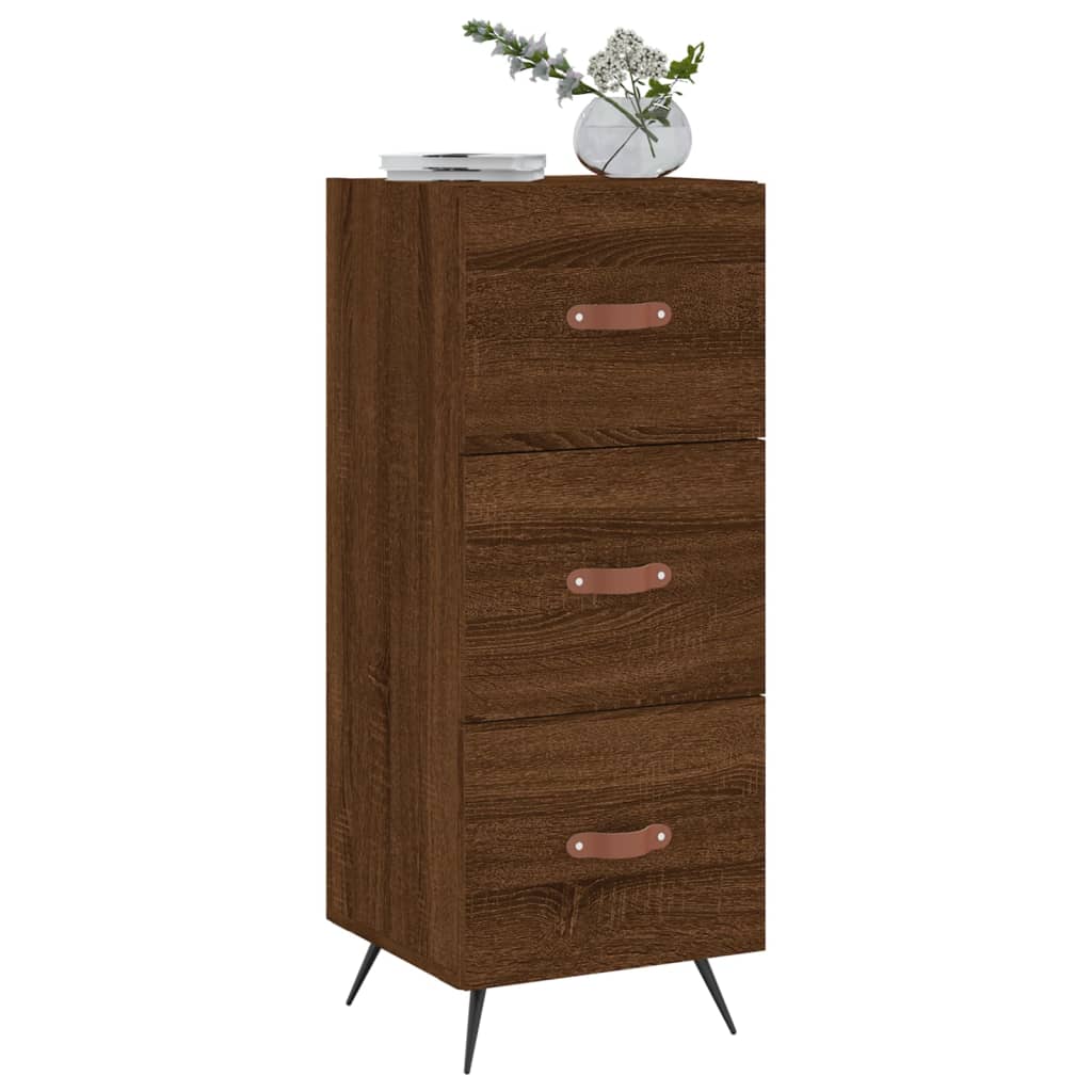 Sideboard Braun Eichen-Optik 34,5x34x90 cm Holzwerkstoff