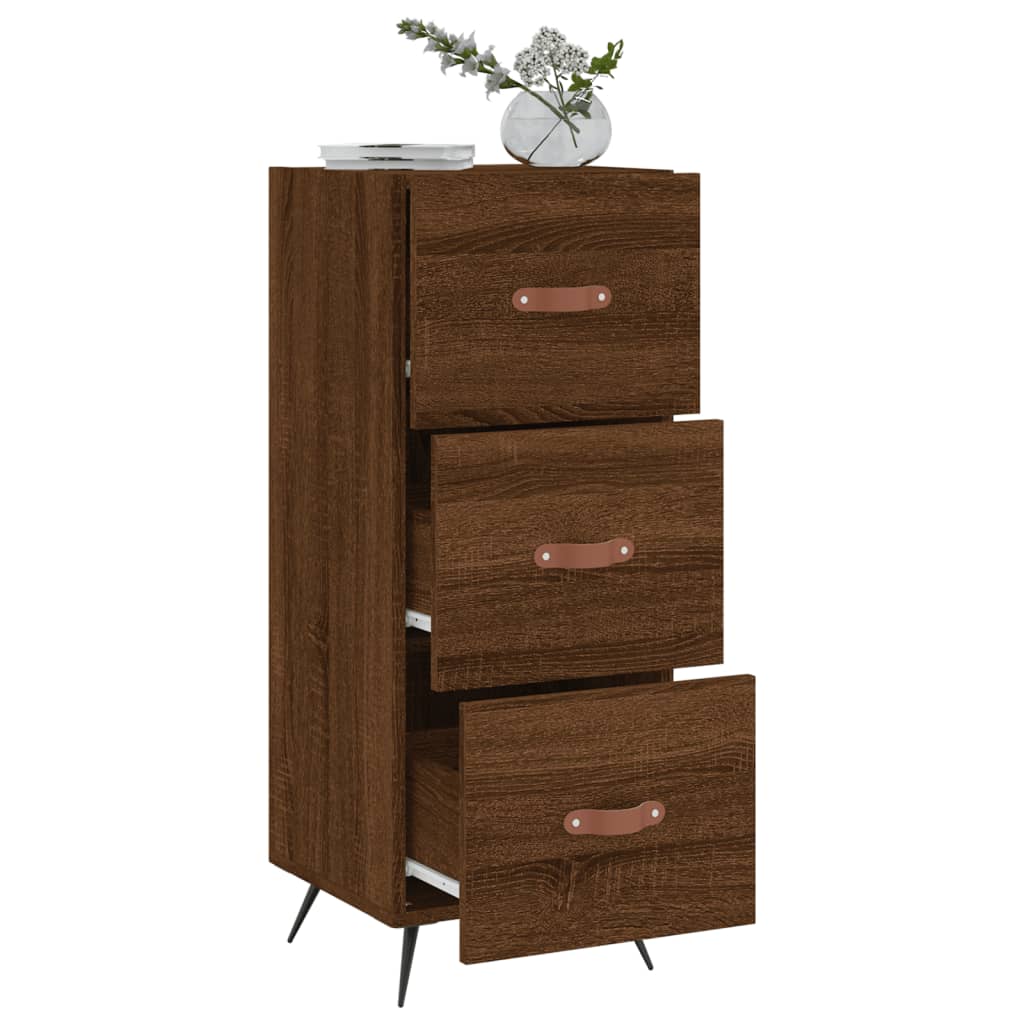 Sideboard Braun Eichen-Optik 34,5x34x90 cm Holzwerkstoff