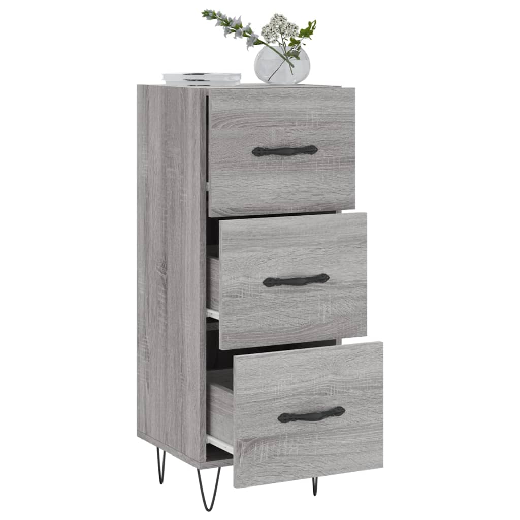 Sideboard Grau Sonoma 34,5x34x90 cm Holzwerkstoff