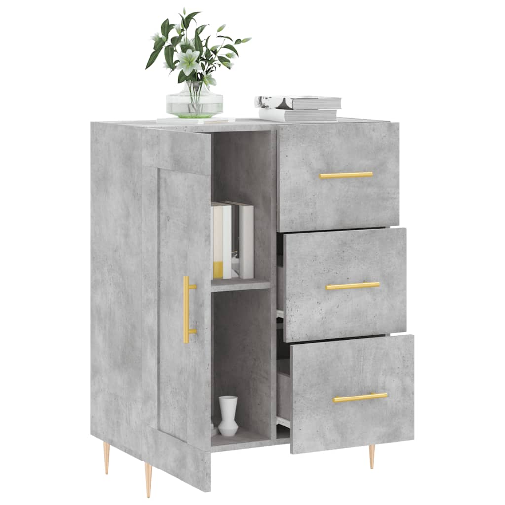 Sideboard Betongrau 69,5x34x90 cm Holzwerkstoff