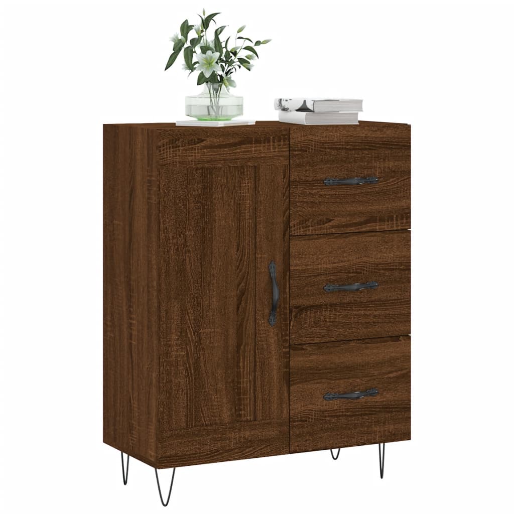 Sideboard Braun Eichen-Optik 69,5x34x90 cm Holzwerkstoff