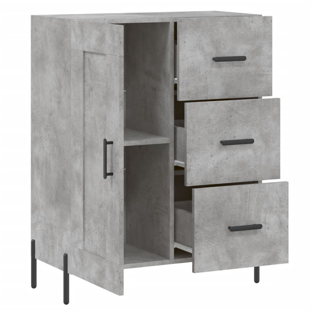 Sideboard Betongrau 69,5x34x90 cm Holzwerkstoff