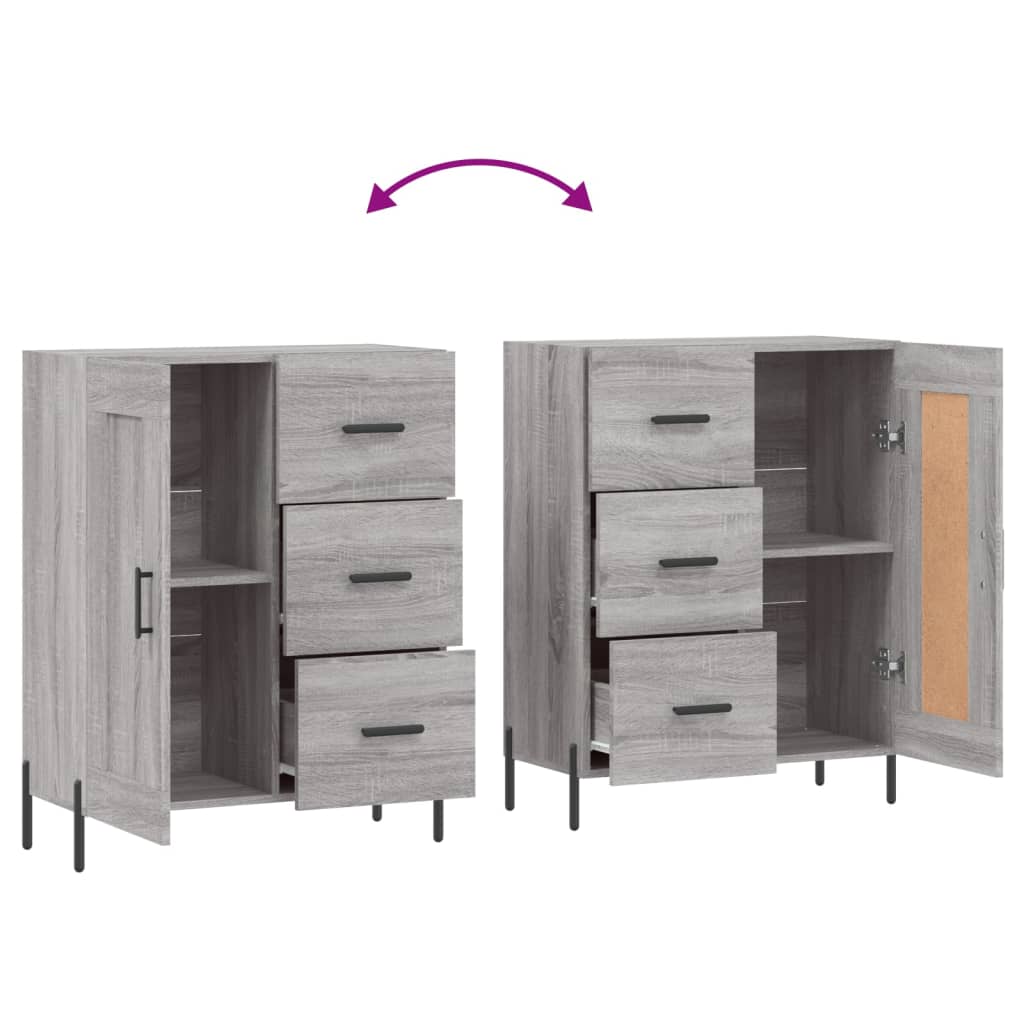 Sideboard Grau Sonoma 69,5x34x90 cm Holzwerkstoff