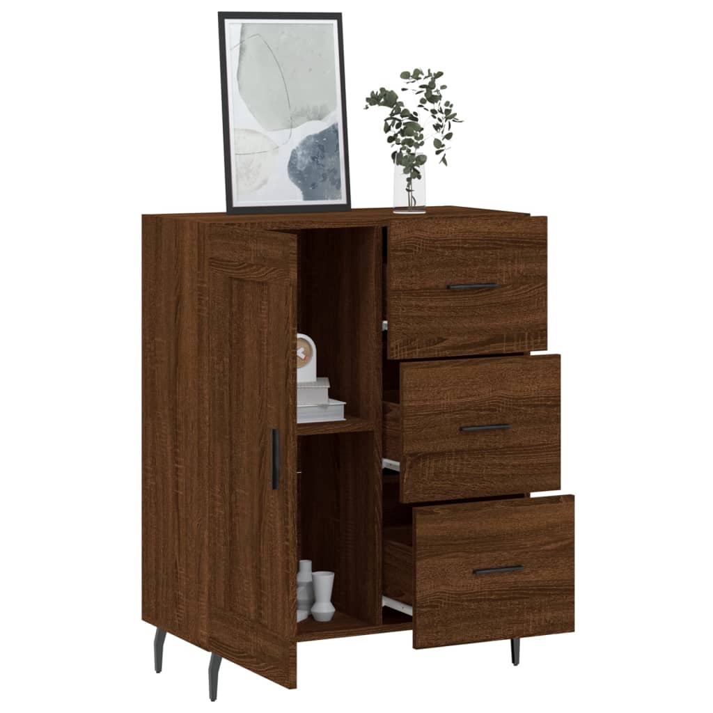 Sideboard Braun Eichen-Optik 69,5x34x90 cm Holzwerkstoff