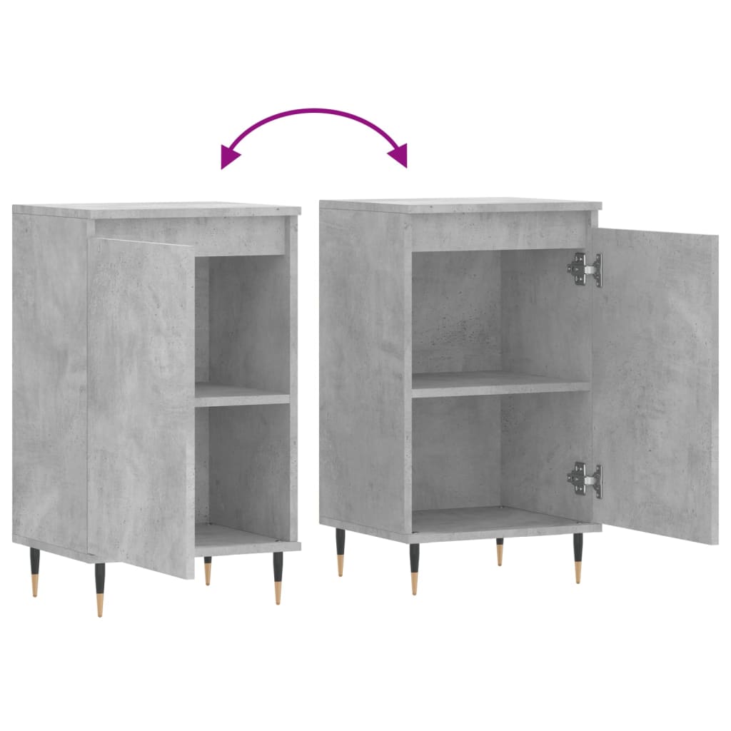 Sideboards 2 Stk. Betongrau 40x35x70 cm Holzwerkstoff