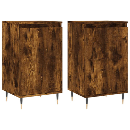 Sideboards 2 Stk. Räuchereiche 40x35x70 cm Holzwerkstoff