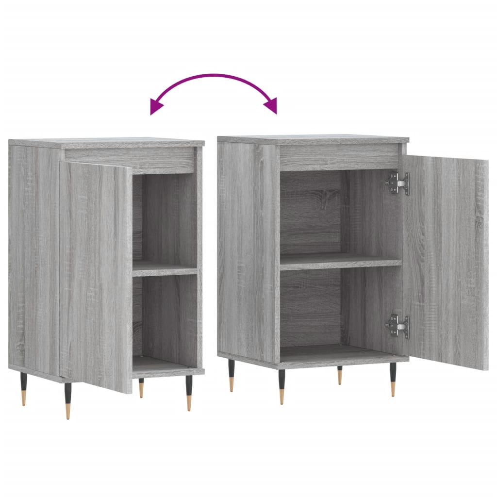 Sideboards 2 Stk. Grau Sonoma 40x35x70 cm Holzwerkstoff