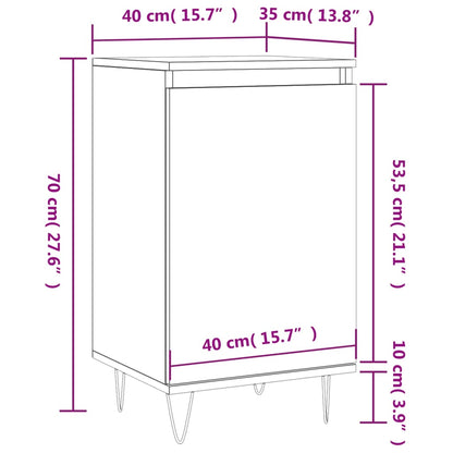 Sideboard Hochglanz-Weiß 40x35x70 cm Holzwerkstoff