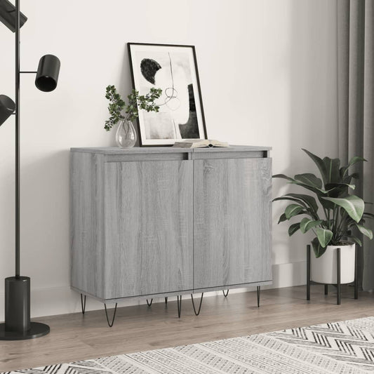 Sideboards 2 Stk. Grau Sonoma 40x35x70 cm Holzwerkstoff