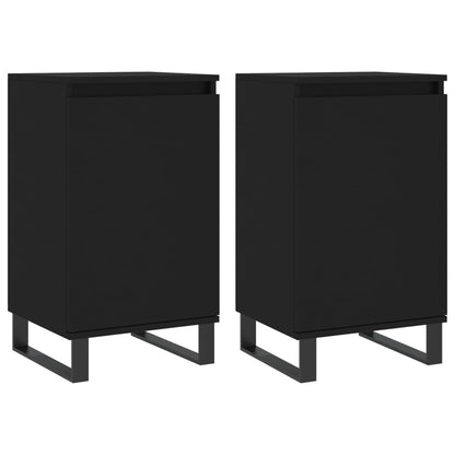 Sideboards 2 Stk. Schwarz 40x35x70 cm Holzwerkstoff