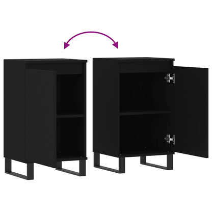 Sideboards 2 Stk. Schwarz 40x35x70 cm Holzwerkstoff