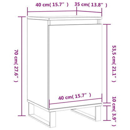 Sideboard Betongrau 40x35x70 cm Holzwerkstoff