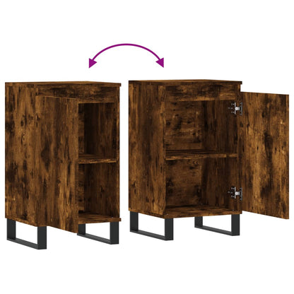 Sideboards 2 Stk. Räuchereiche 40x35x70 cm Holzwerkstoff