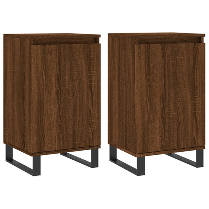 Sideboards 2 Stk. Braun Eichen-Optik 40x35x70 cm Holzwerkstoff