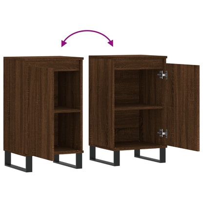 Sideboards 2 Stk. Braun Eichen-Optik 40x35x70 cm Holzwerkstoff