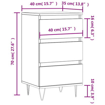 Sideboard Weiß 40x35x70 cm Holzwerkstoff