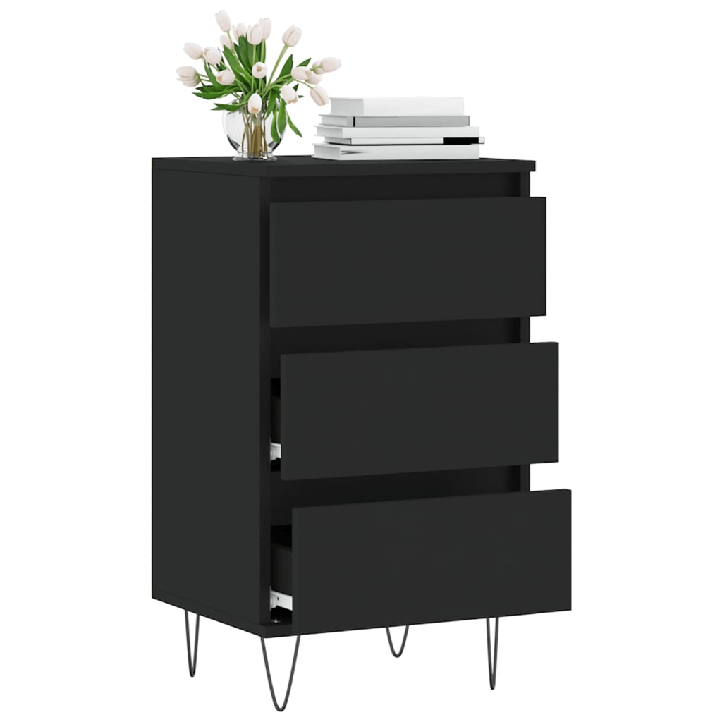 Sideboard Schwarz 40x35x70 cm Holzwerkstoff