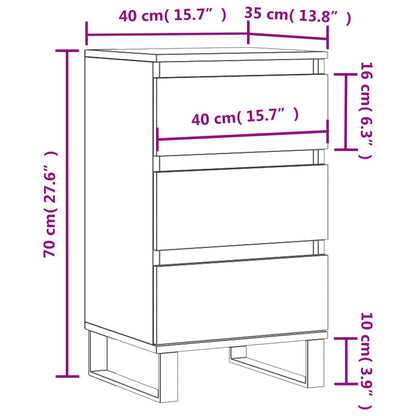 Sideboard Weiß 40x35x70 cm Holzwerkstoff