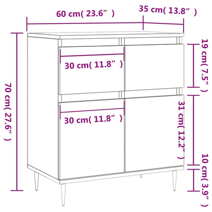 Sideboard Weiß 60x35x70 cm Holzwerkstoff