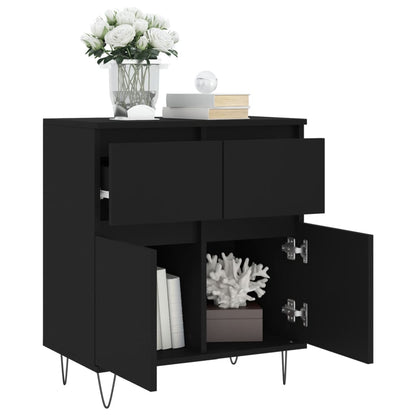 Sideboard Schwarz 60x35x70 cm Holzwerkstoff