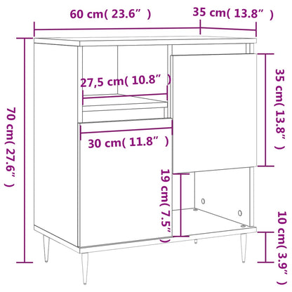 Sideboard Weiß 60x35x70 cm Holzwerkstoff