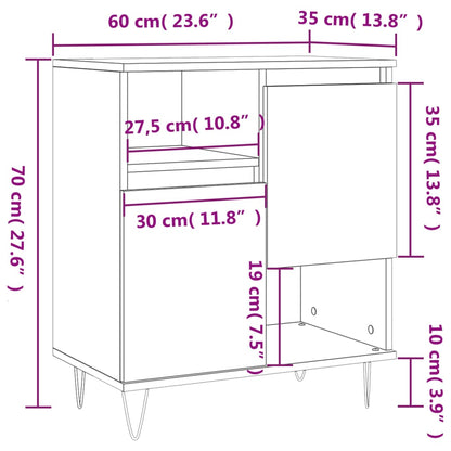 Sideboard Grau Sonoma 60x35x70 cm Holzwerkstoff